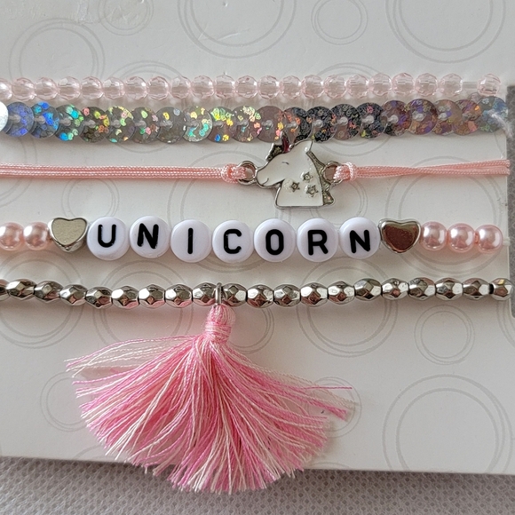 Set of 5 Unicorn Theme Bracelets - Picture 2 of 6